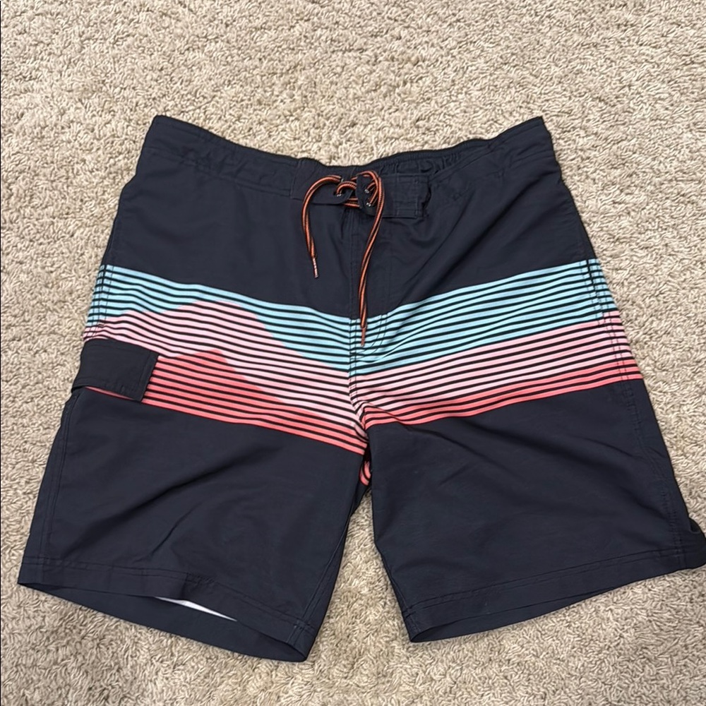 Men's Striped Swim Shorts - size L